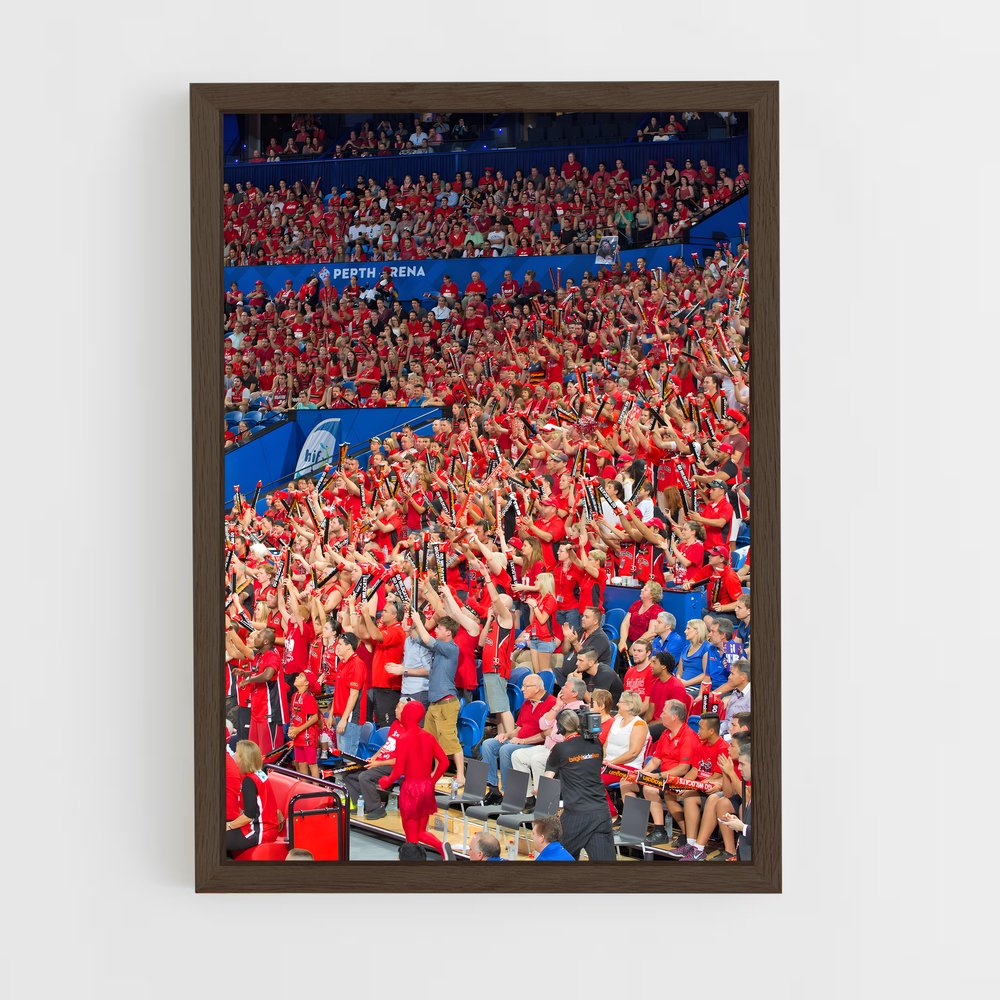 Poster Énergie Rouge et Bleue – affiche Basketball (vue 5)